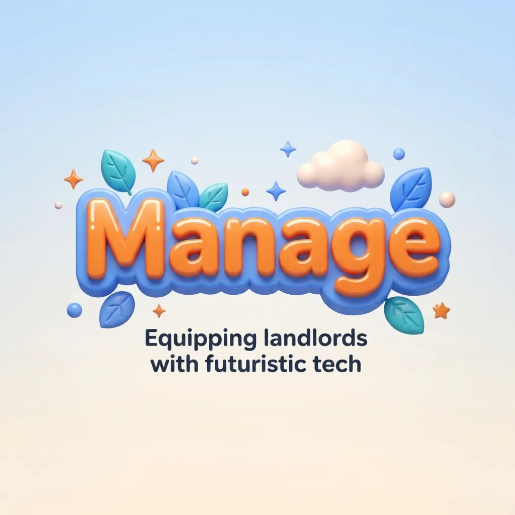 3D Manage lettering on a pale sky