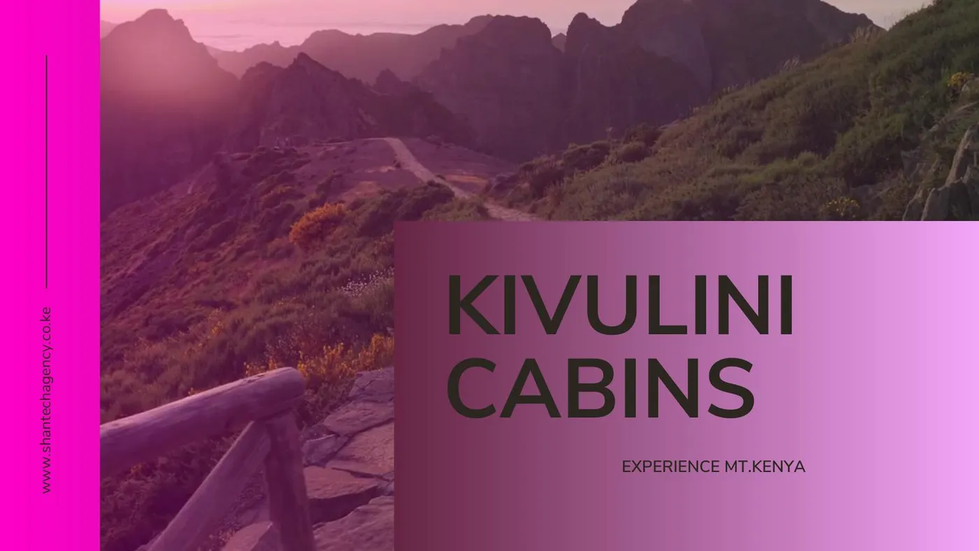 Kivulini Cabins proposal cover over a mountain road at dusk