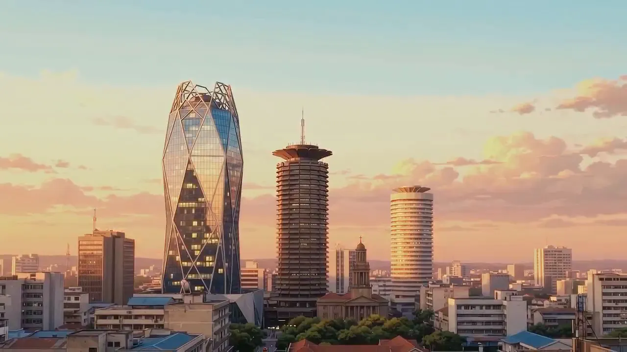 Nairobi skyline at golden hour opening the agents ad